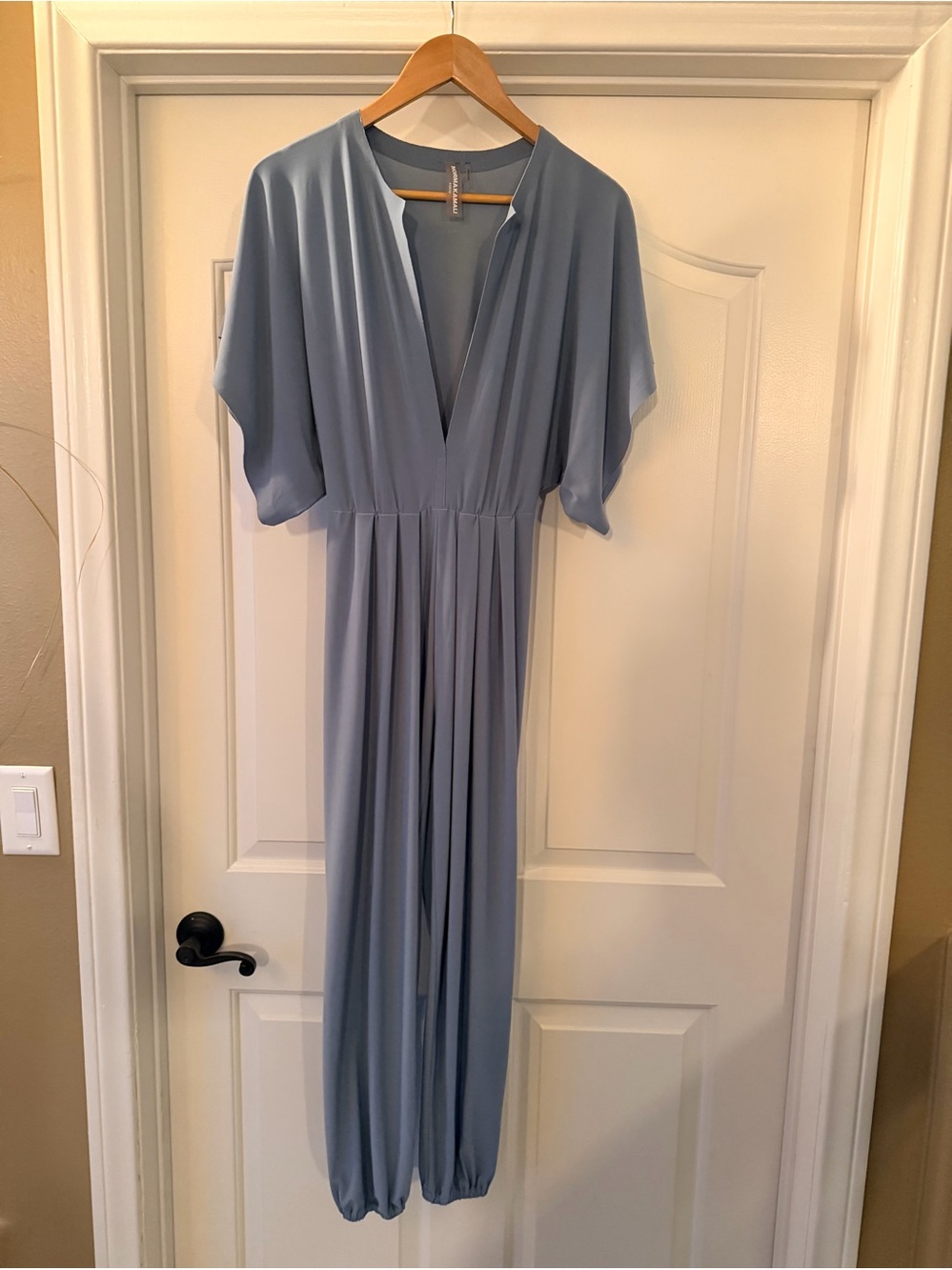 Norma Kamali Dusty Blue Jumpsuit